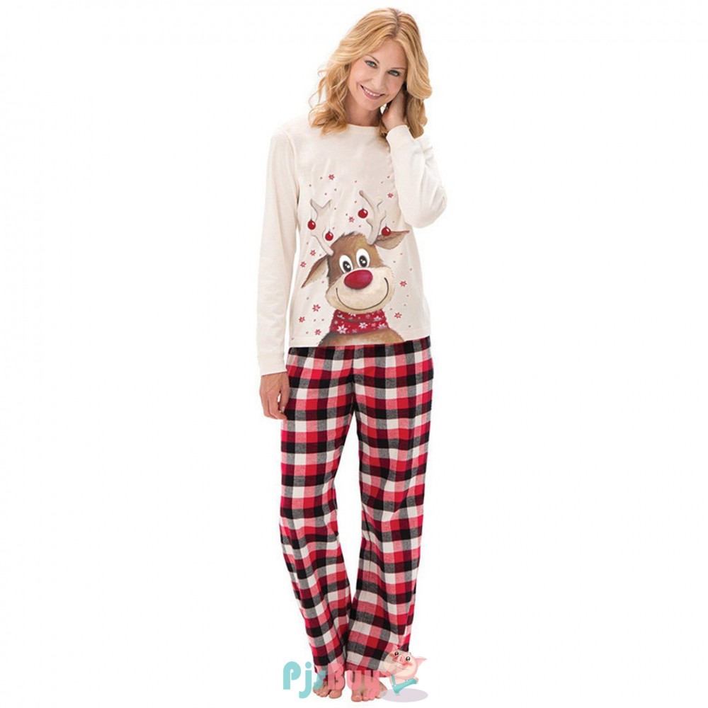 Matching Family Christmas Holiday Pajamas Sets Reindeer Xmas Pj ...