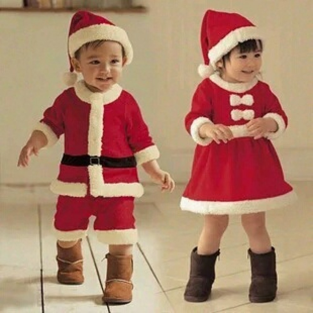 Toddler Baby Girls Christmas Dress Red Velvet Long Sleeve Santa Dress with  Headband Kids Christmas Outfits Set - Walmart.com
