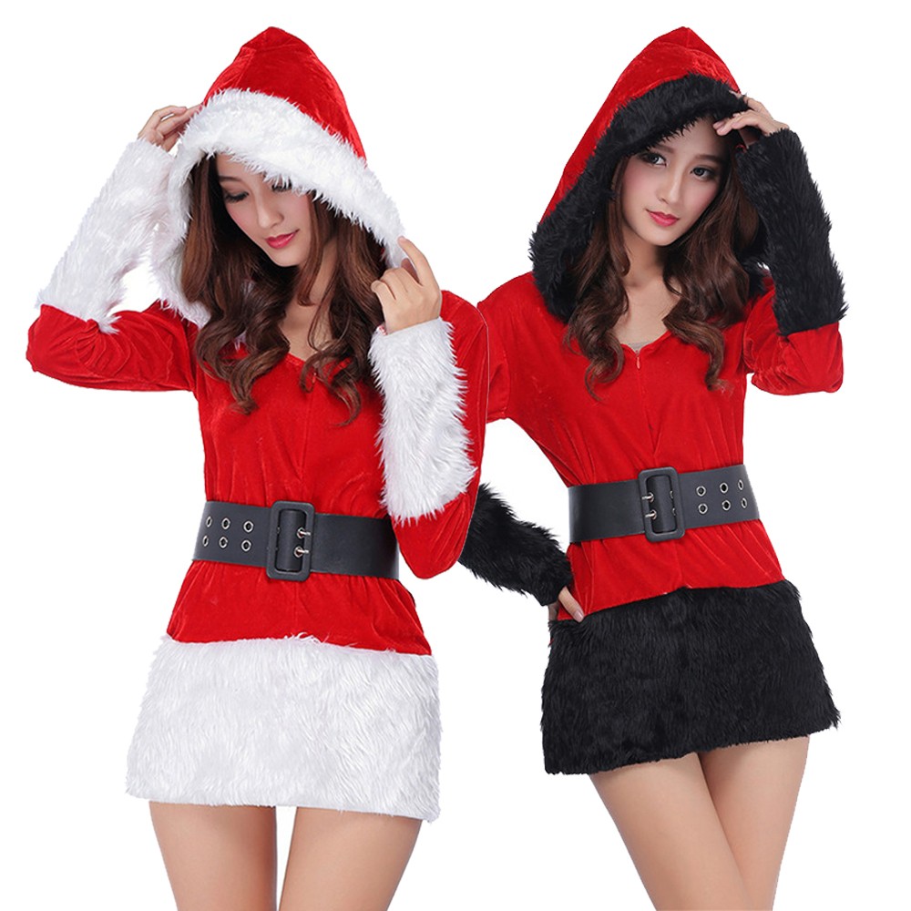 black and white santa costume